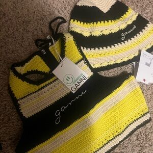 GANNI crochet Top & Hat